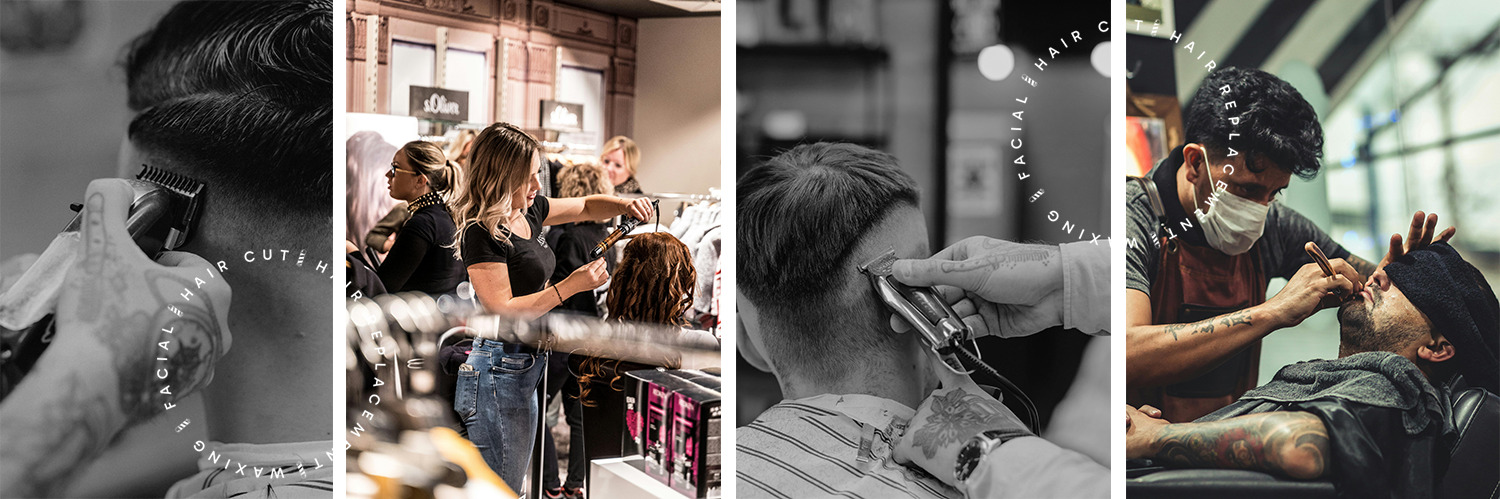 Closing image with barber tools layout