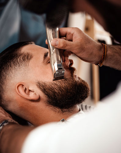 Professional beard grooming results