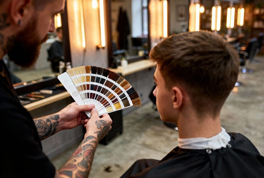 Expert color matching for mens hair systems near me Stafford – perfect blend every time